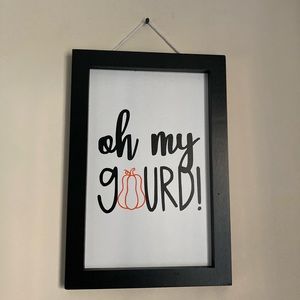 Oh My Gourd Fall Sign